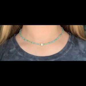 Pearl beaded choker with strong  elastic string